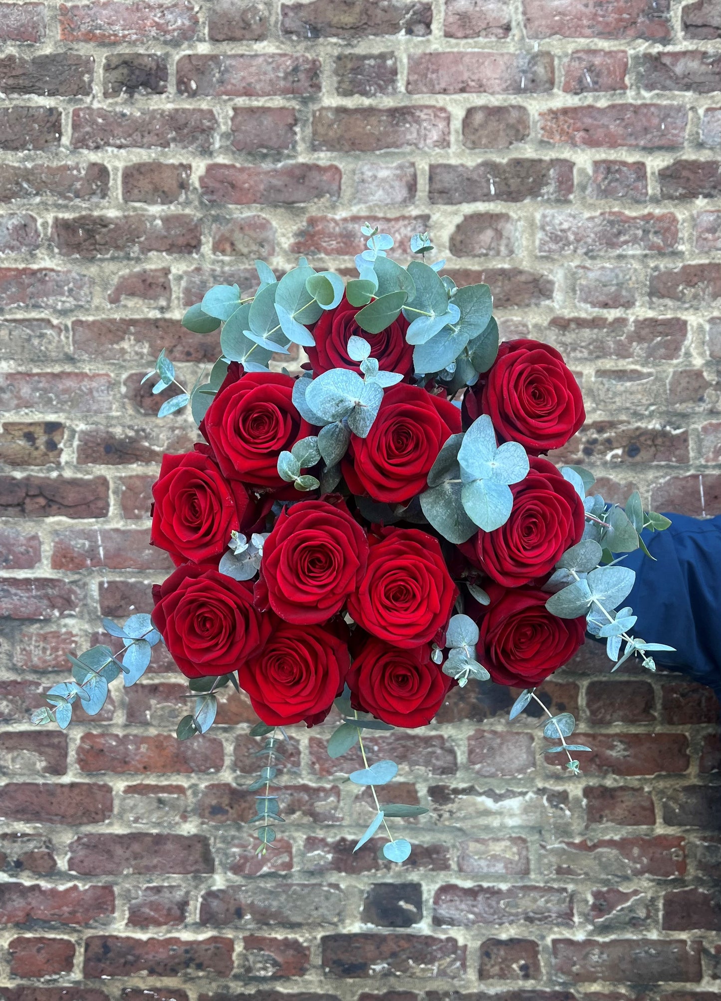 'True Love' Red Roses with Eucalyptus