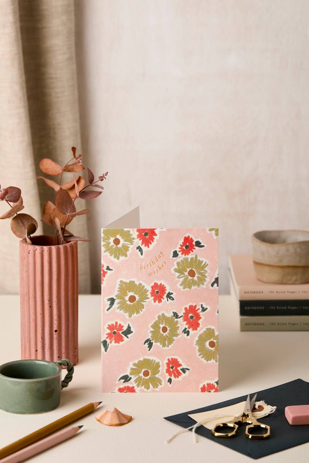 Pastel Pink Birthday Card