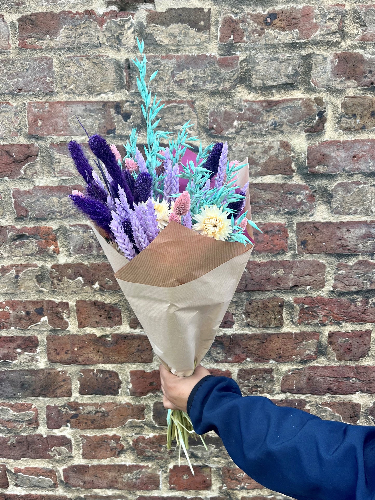 Dried flower bunch - Purple, pink & blue