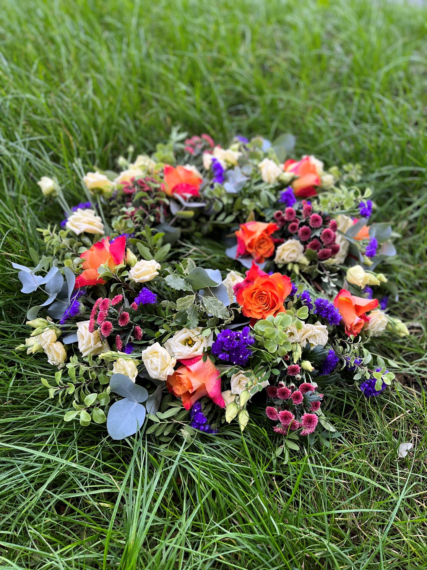 Natural Funeral Wreath - Bold & Bright