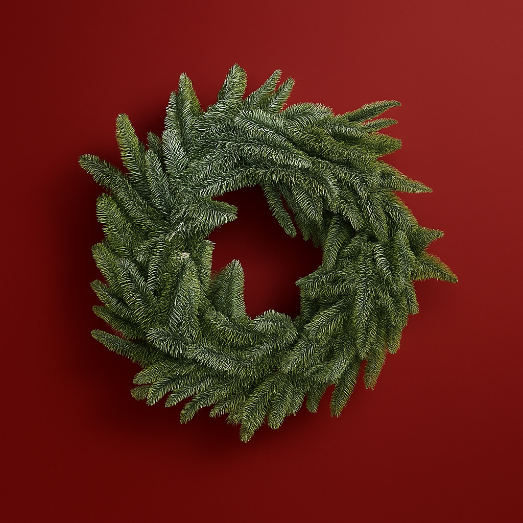 Fresh Pine Christmas Door Wreath