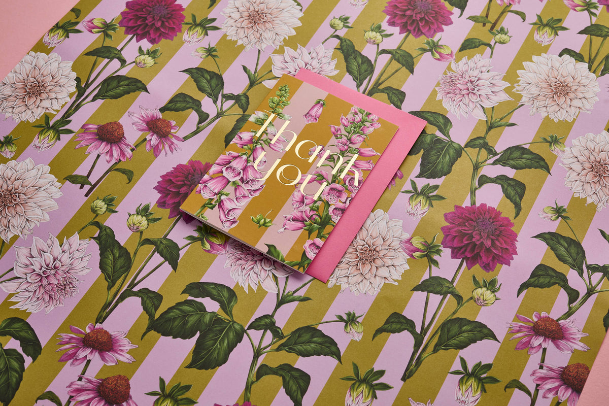 Catherine Lewis Design - Floral Riot - Thank You - Card