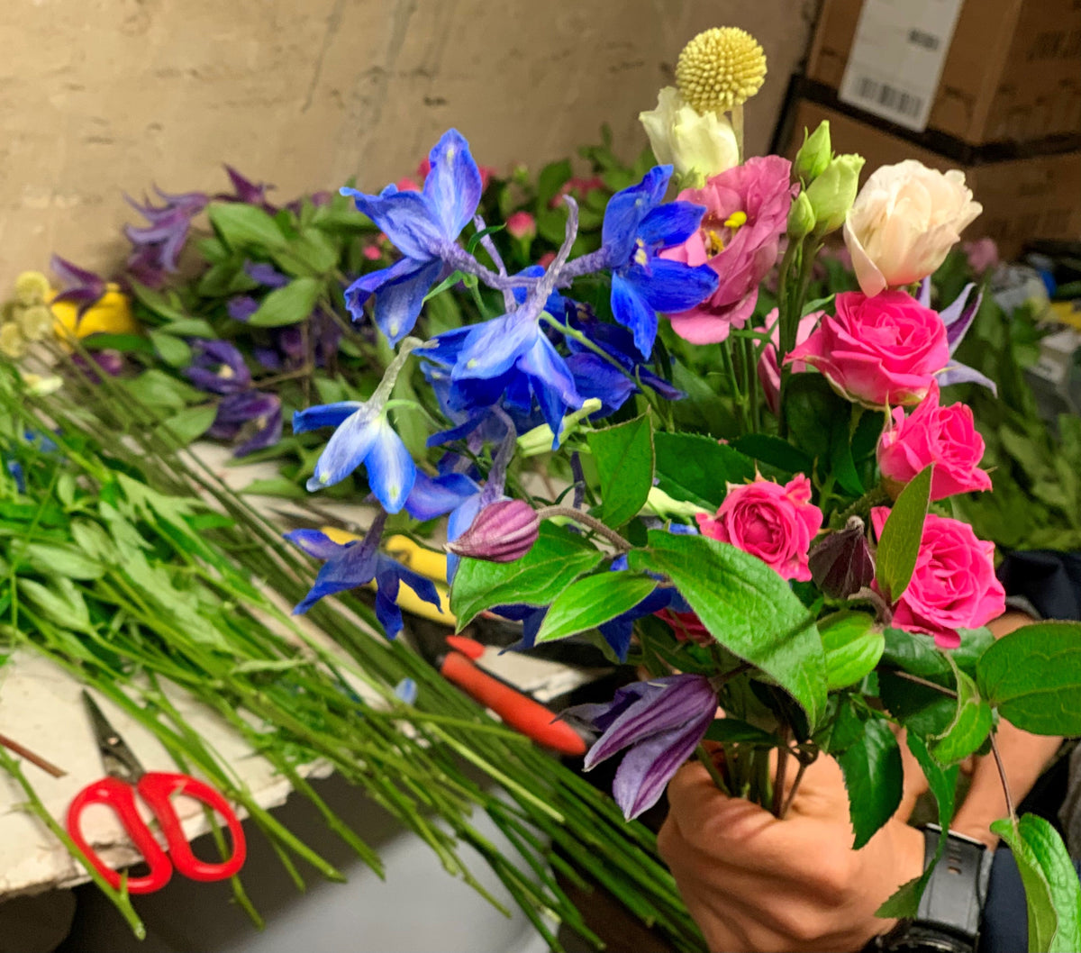 Gardenia florists creating wedding flowers