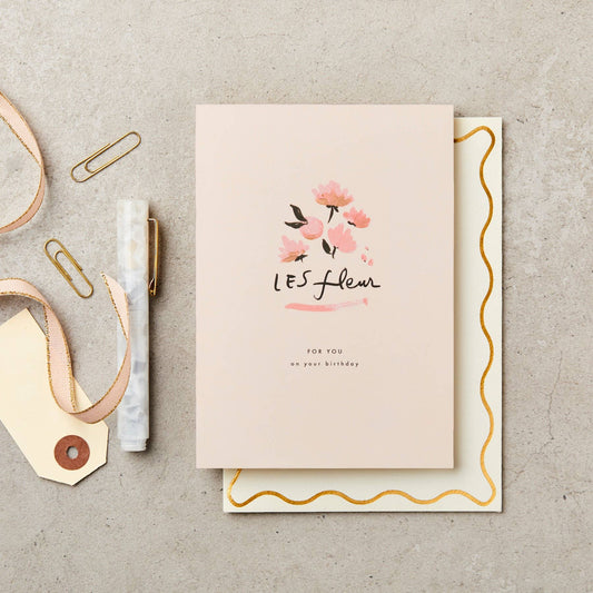 Les Fleurs Birthday Card