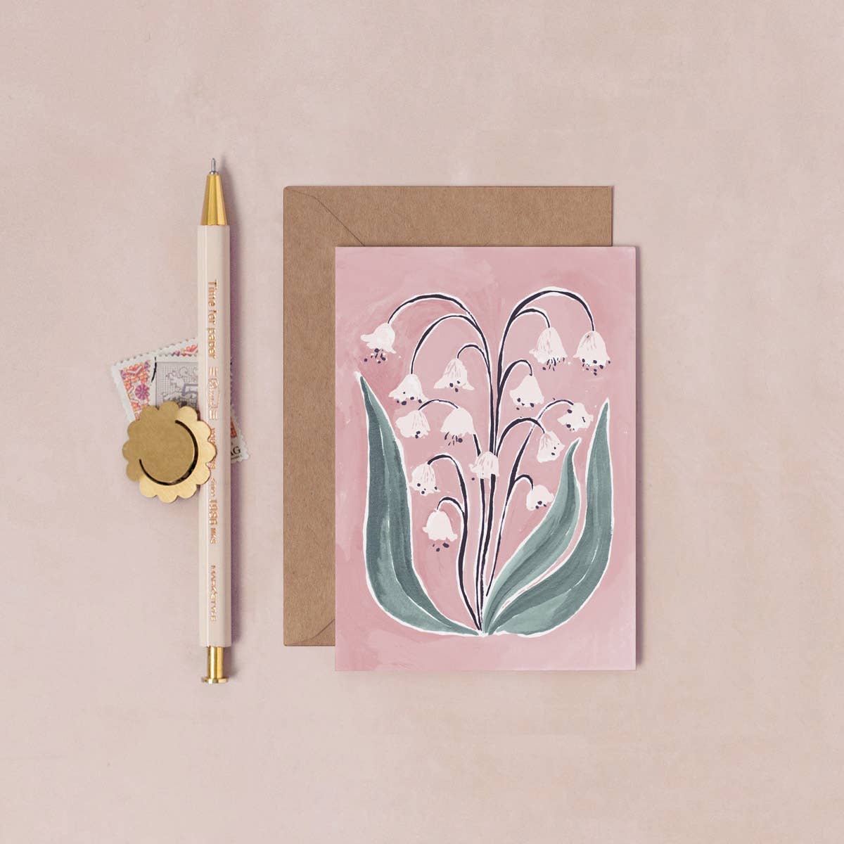 Sister Paper Co. | USA Duties Paid - Lily of the Valley Mini Card | Blank Card | Mini Cards