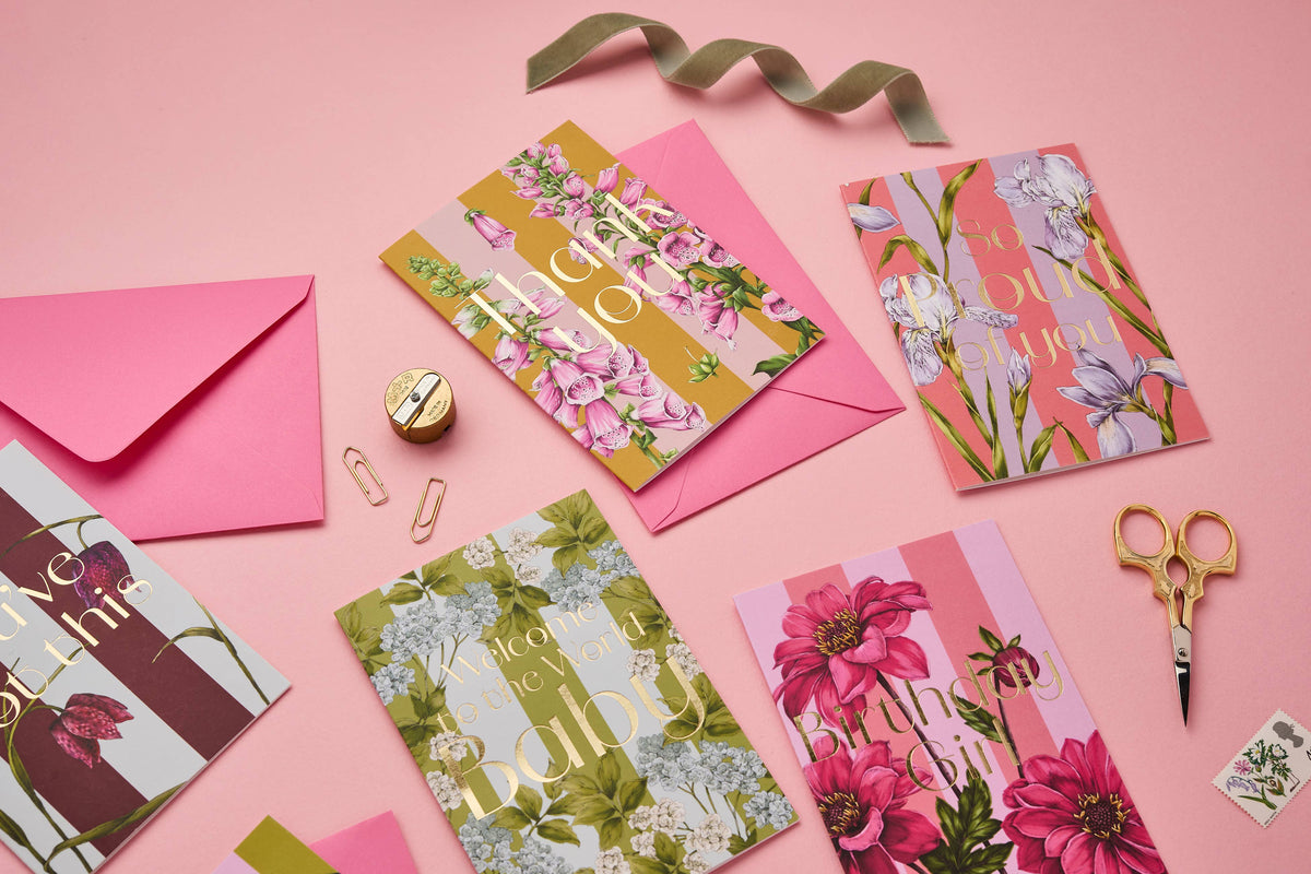 Catherine Lewis Design - Floral Riot - Thank You - Card