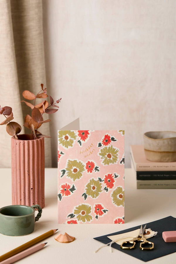 Pastel Pink Birthday Card
