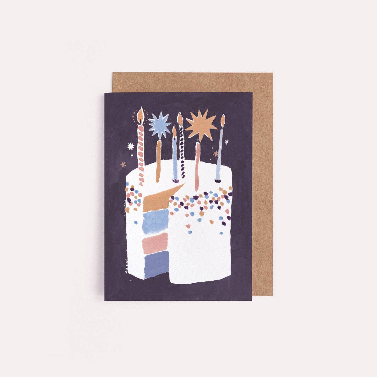 Sister Paper Co. | USA Duties Paid - Cake Mini Birthday Card | Mini Greeting Card | Birthday Cake