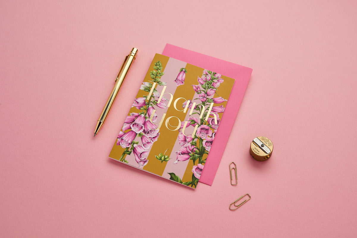 Catherine Lewis Design - Floral Riot - Thank You - Card