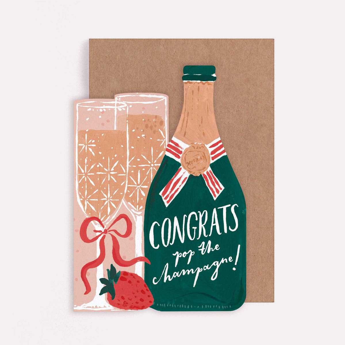 Sister Paper Co. | USA Duties Paid - Pop The Champagne Congratulations Card | Celebration Cards