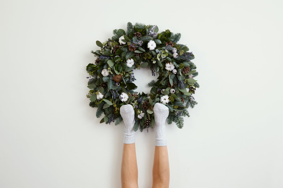 Chamonix Christmas door wreath - alternate view