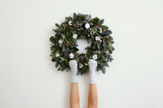 Chamonix Christmas door wreath - alternate view