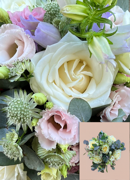 Pretty Pastels pre-designed bridal bouquet