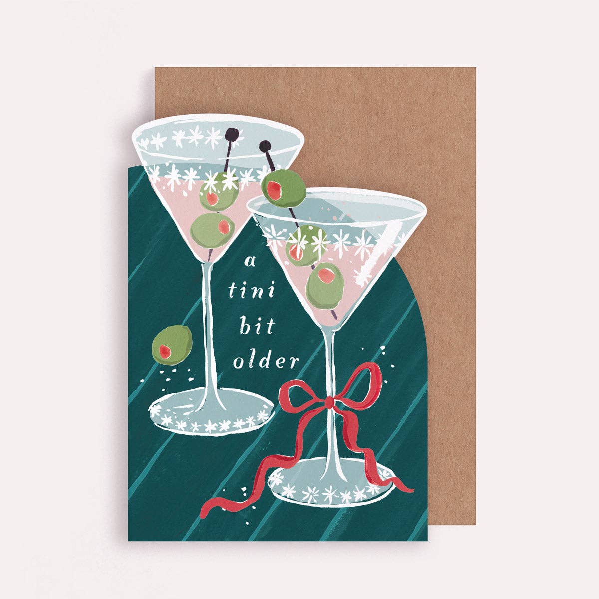 Sister Paper Co. | USA Duties Paid - Tini Bit Older Martini Birthday Card | Birthday Cards