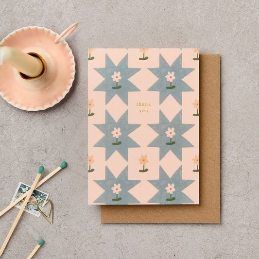 Quilt Star Thank You Card