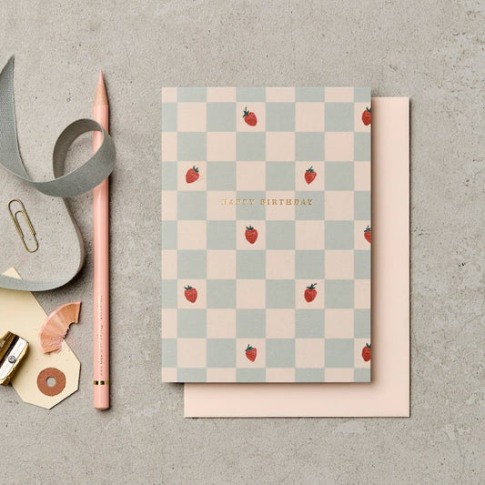Birthday Strawberries Card by Katie Leamon