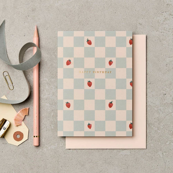 Birthday Strawberries Card by Katie Leamon