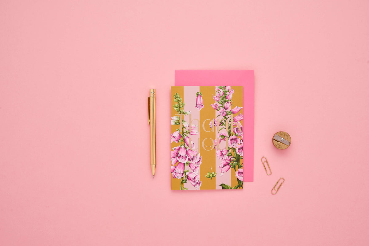 Catherine Lewis Design - Floral Riot - Thank You - Card