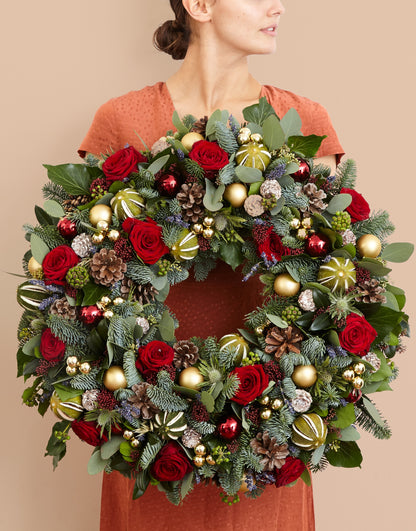 Courchevel Christmas door wreath